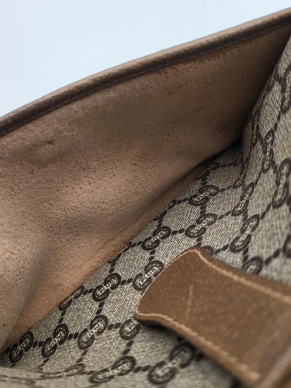 GUCCI GG PLUS CANVAS BEIGE SHOULDER CROSSBODY BAG..Vintage Authentic.. - Picture 10 of 16